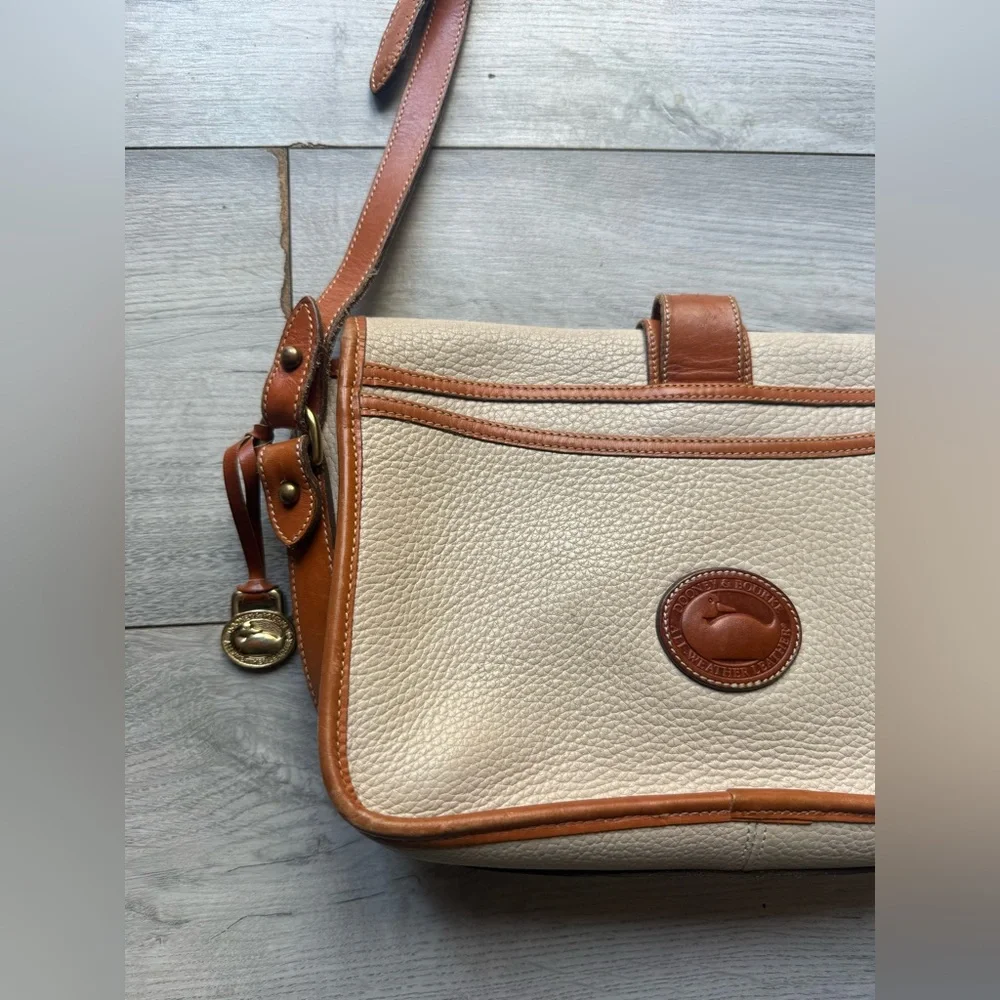 Dooney & Bourke Vintage Crossbody Leather-Trim Beige - Picture 6 of 9